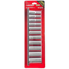 HUSKY 11PC 1/2" DRV SAE DEEP IMPACT SOCKET SET