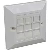 (88166) 3 PORT CAT5 PLATE WHITE