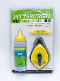 PITTSBURGH 4OZ CHALK LINE SET BLUE