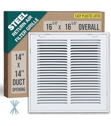 RETURN GRILL W/FILTER 14X14