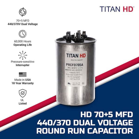 SMART ELECTRIC 70MFD 440/370V RUN CAPACITOR